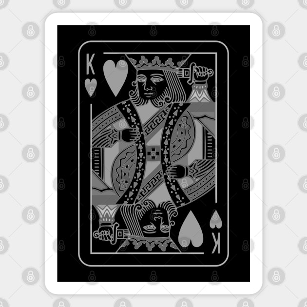 King of Hearts Grayscale Magnet by inotyler